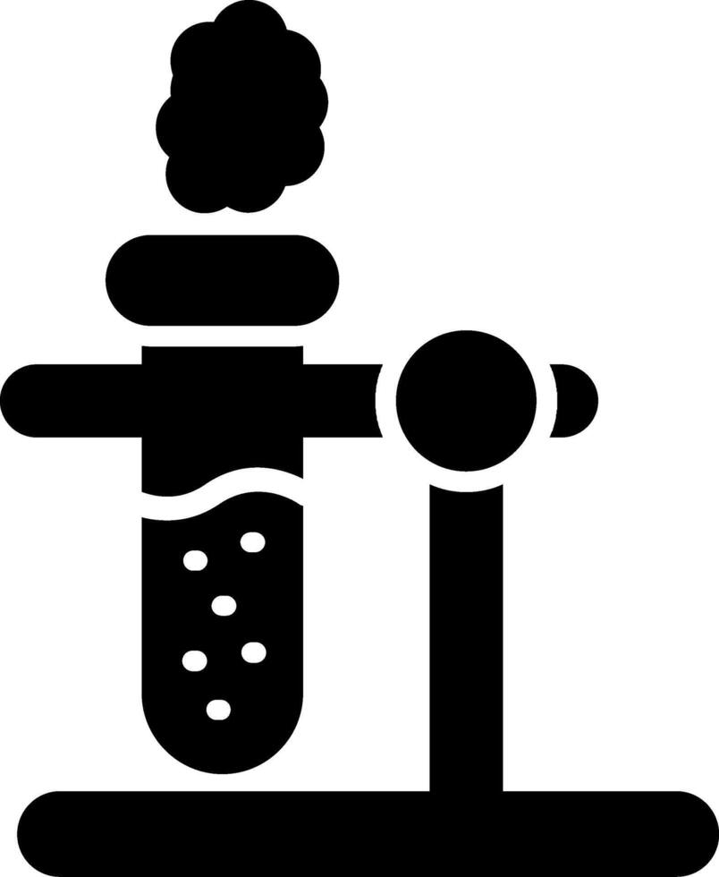 conception d'icône de glyphe de tube à essai vecteur