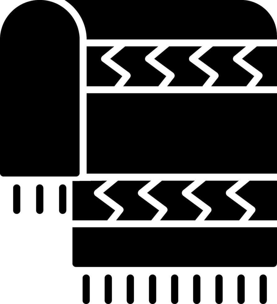 plage serviette glyphe icône conception vecteur
