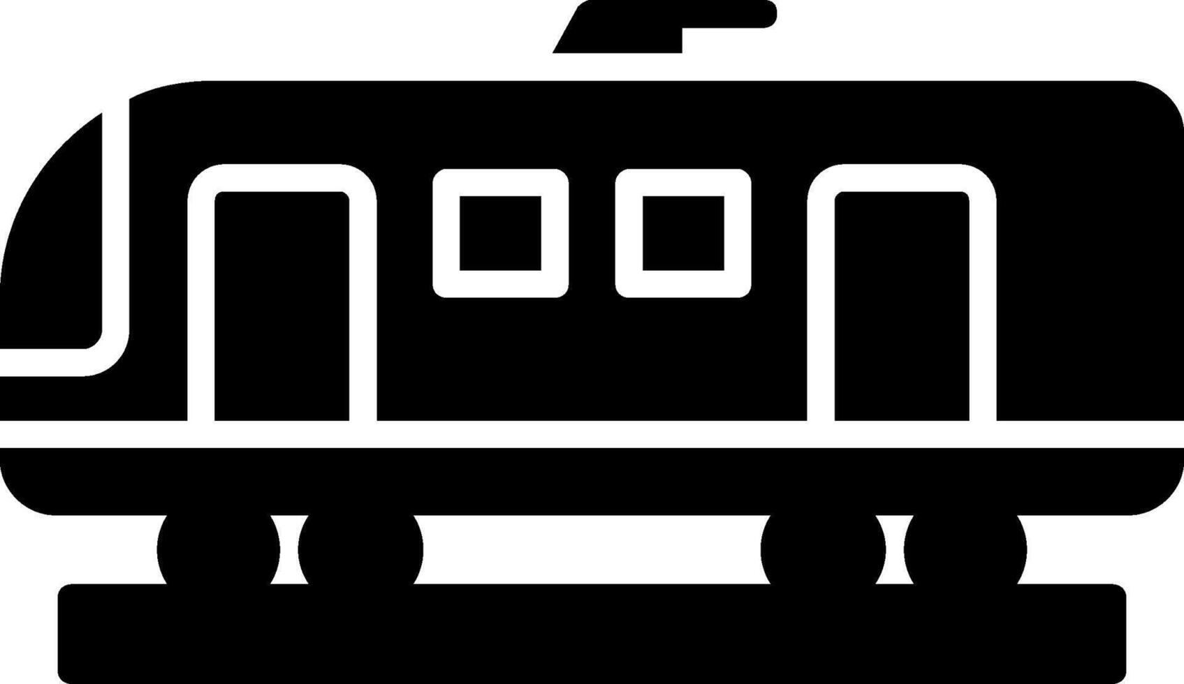 haute la vitesse train glyphe icône conception vecteur
