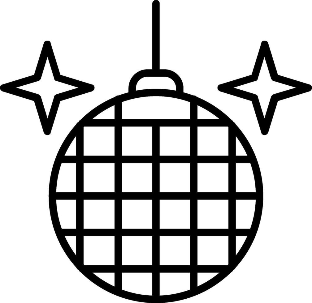 disco Balle ligne icône conception vecteur