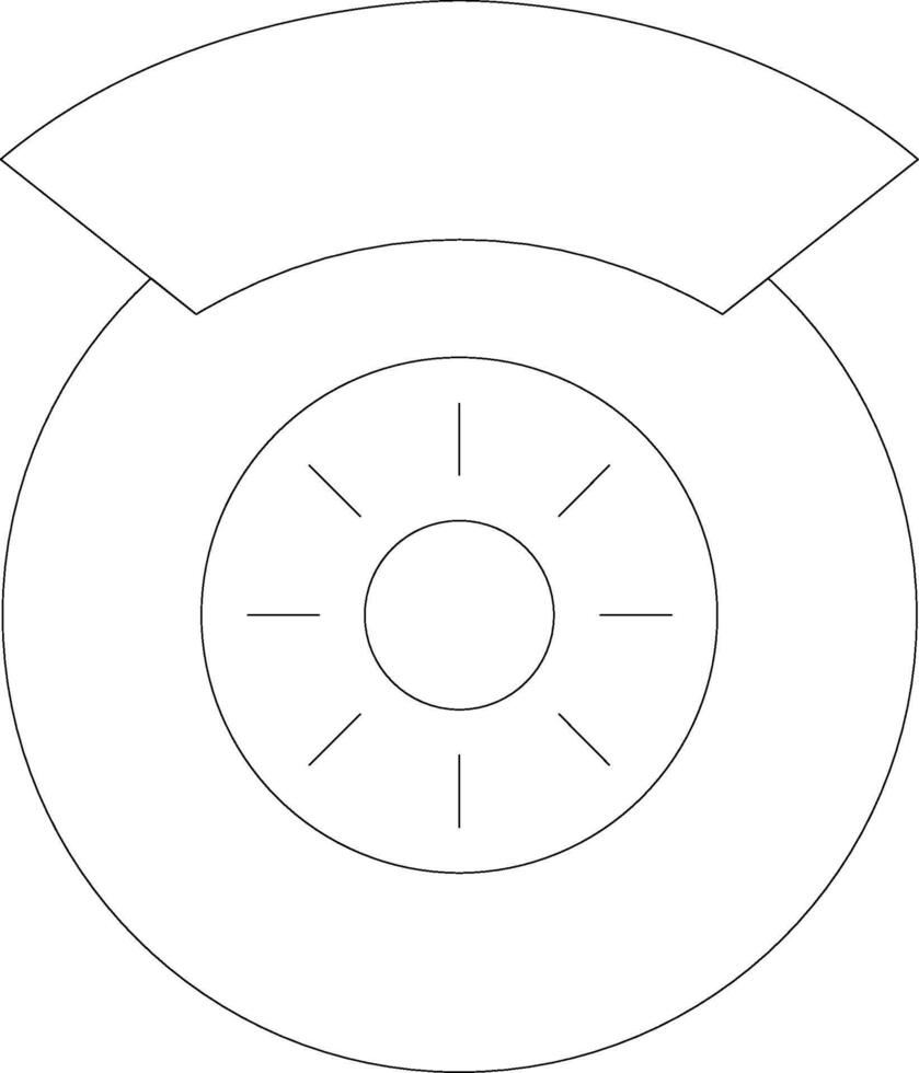frein disque ligne icône conception vecteur
