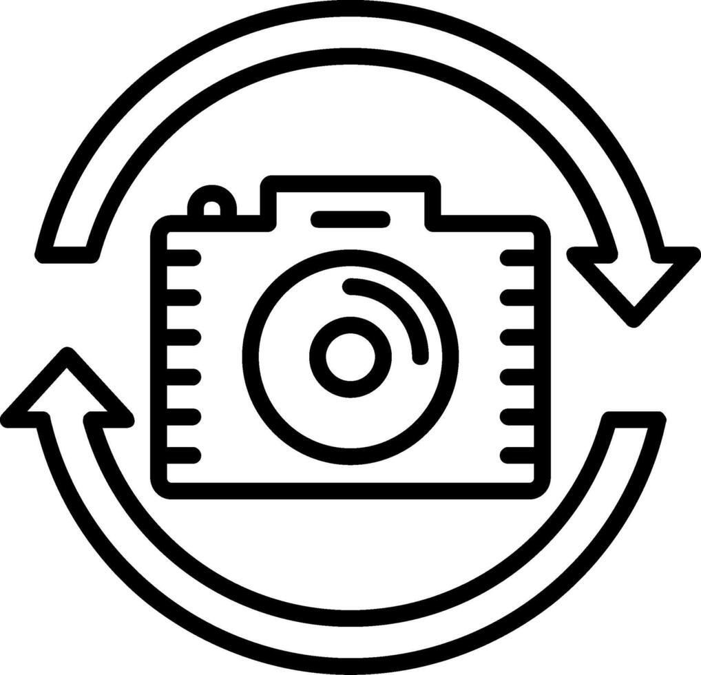 commutateur caméra ligne icône conception vecteur