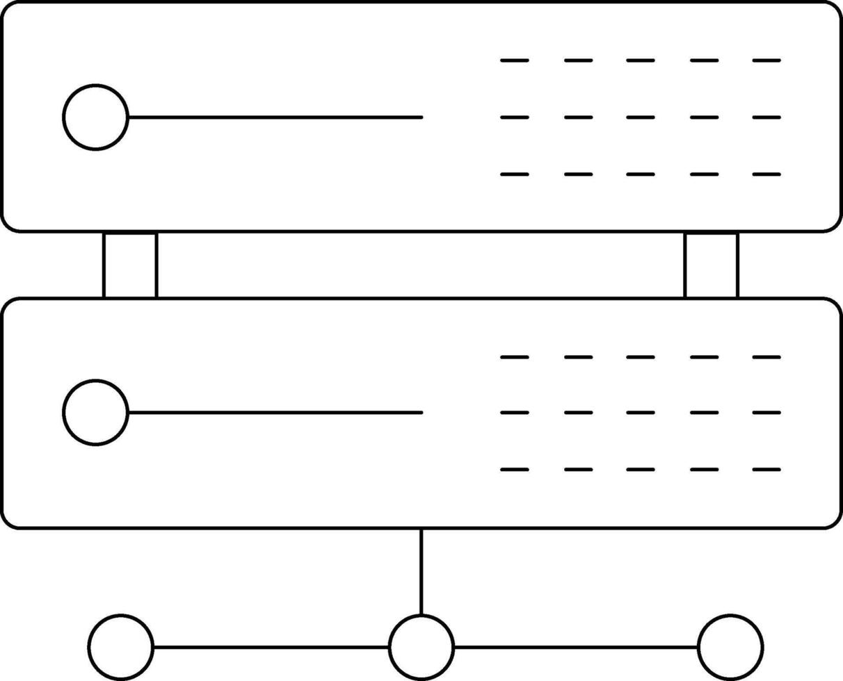 serveur ligne icône conception vecteur