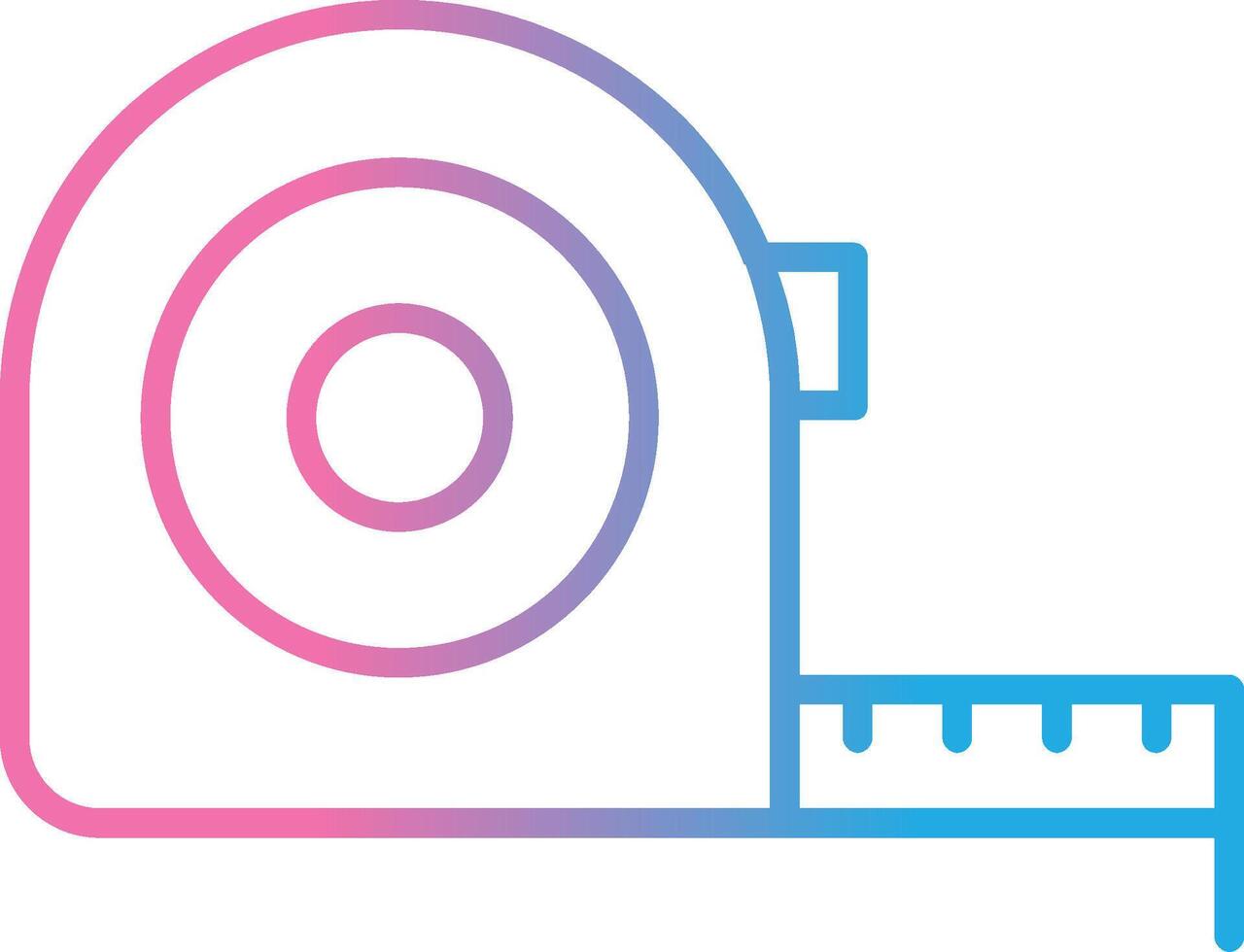 mesure ruban ligne pente icône conception vecteur
