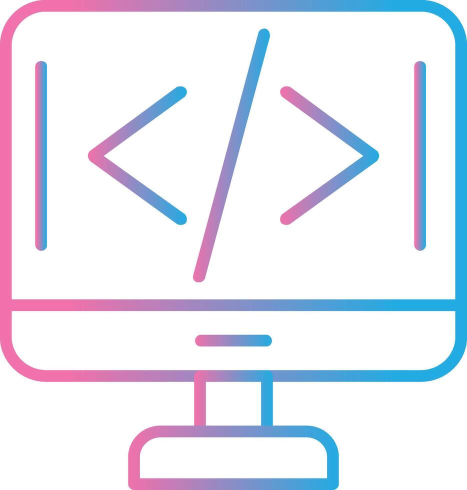 programmation ligne pente icône conception vecteur