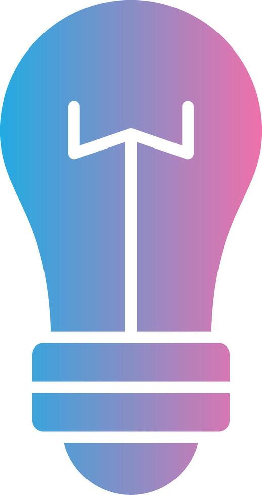 ampoule glyphe pente icône conception vecteur