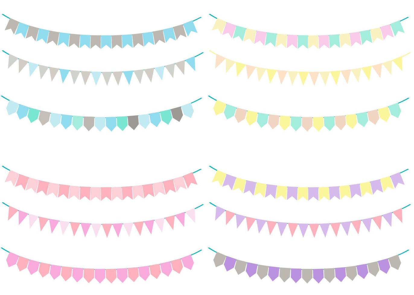 concept de décoration de partie avec des fanions colorés suspendus au-dessus. illustration vectorielle avec espace de copie pour votre texte. salutation ou invitation à une fête avec des guirlandes de drapeau de carnaval. vecteur