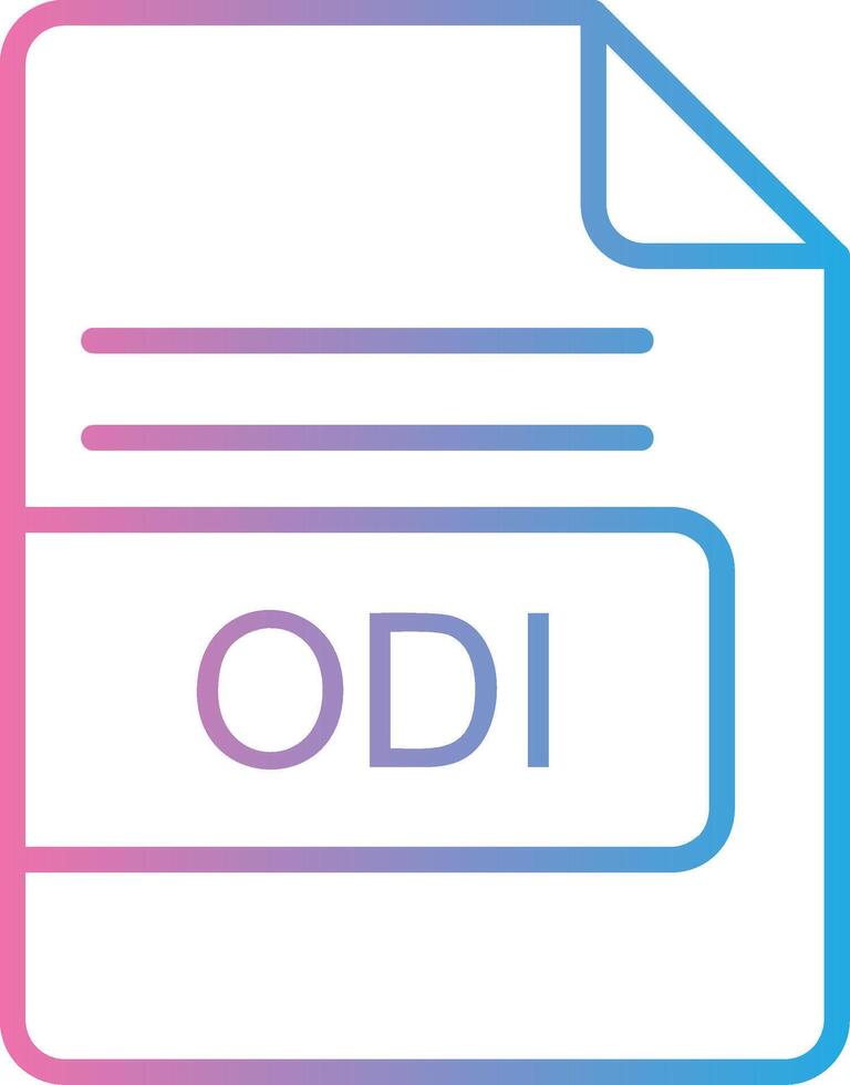 odi fichier format ligne pente icône conception vecteur