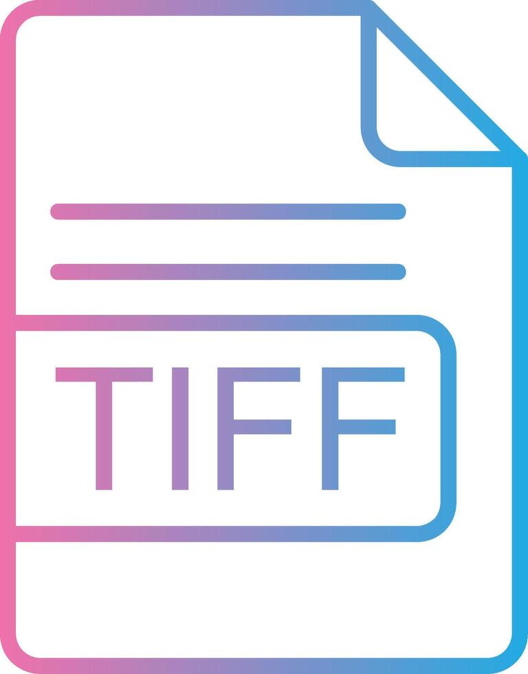 tiff fichier format ligne pente icône conception vecteur