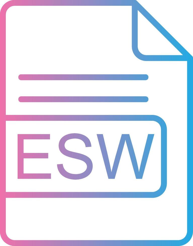 esw fichier format ligne pente icône conception vecteur