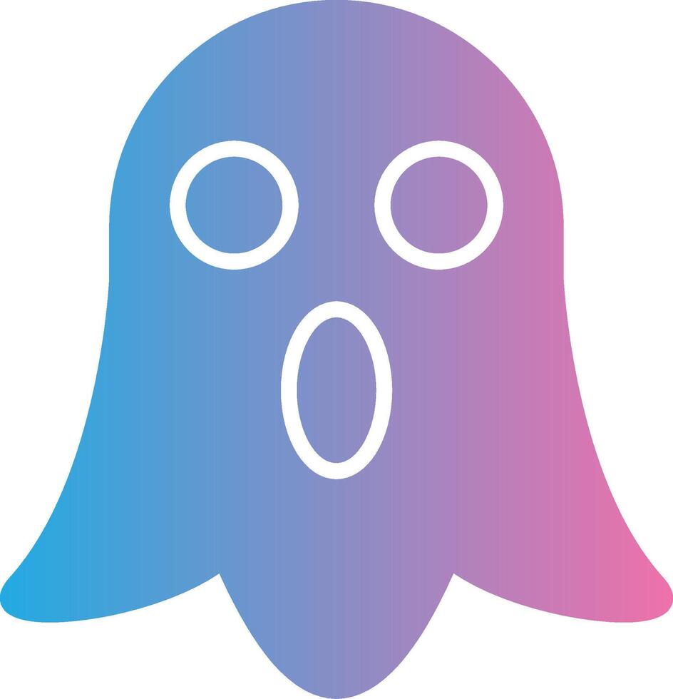 fantôme glyphe pente icône conception vecteur