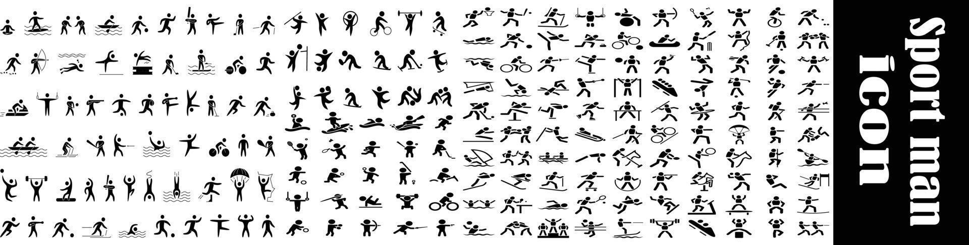 Cours. hommes et femmes en cours d'exécution, ensemble d'images vectorielles de silhouettes isolées, collection d'icônes de sport vecteur