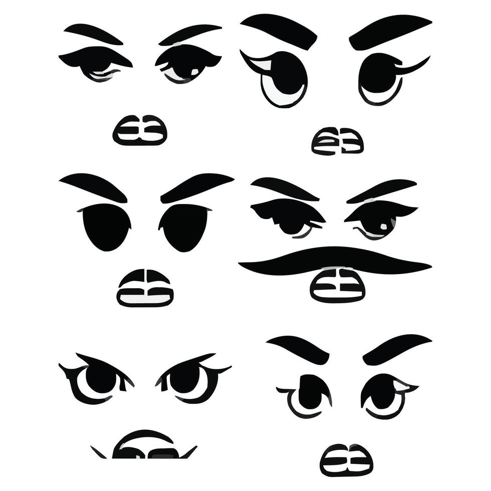 ensemble de différent yeux expressions vecteur