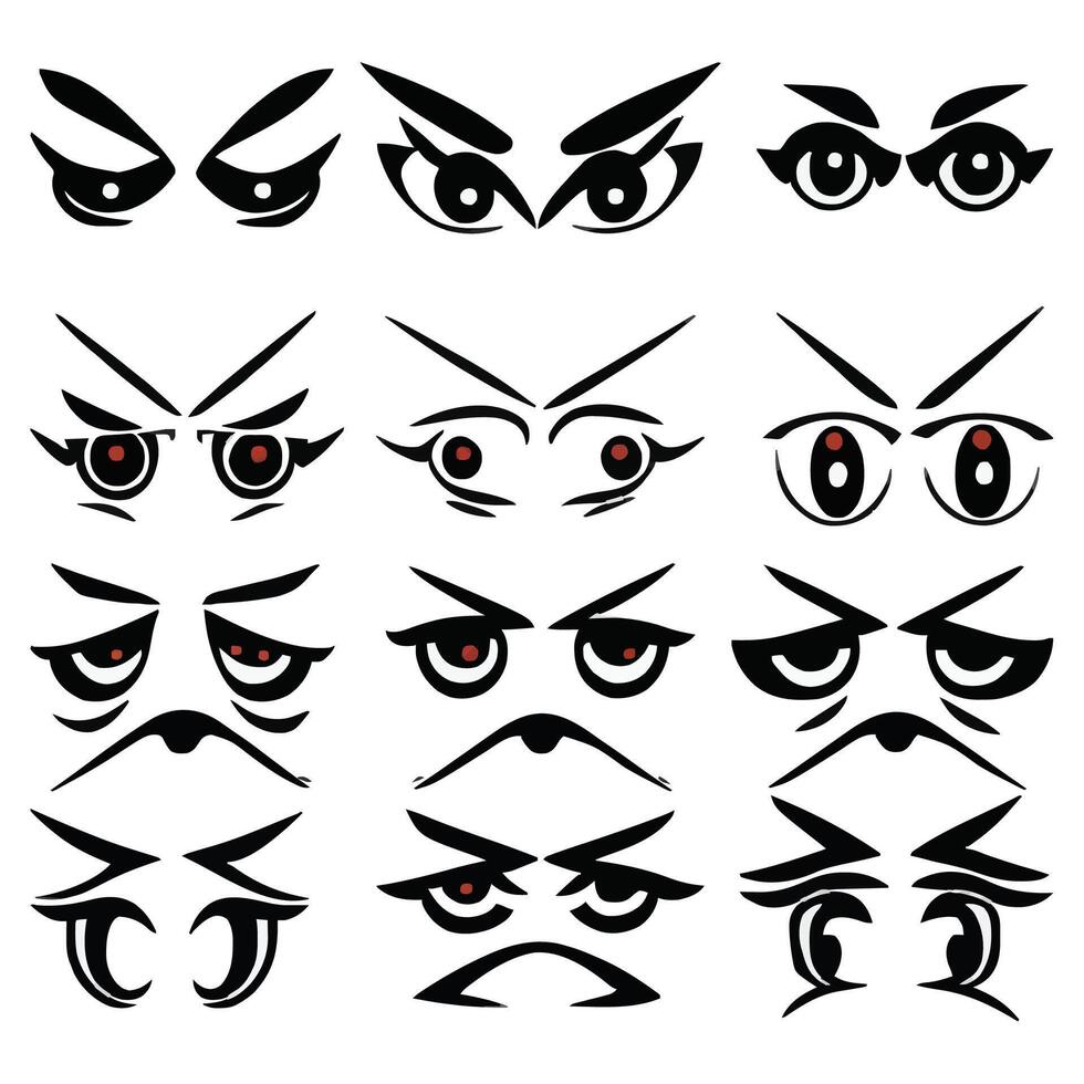 ensemble de différent yeux expressions vecteur