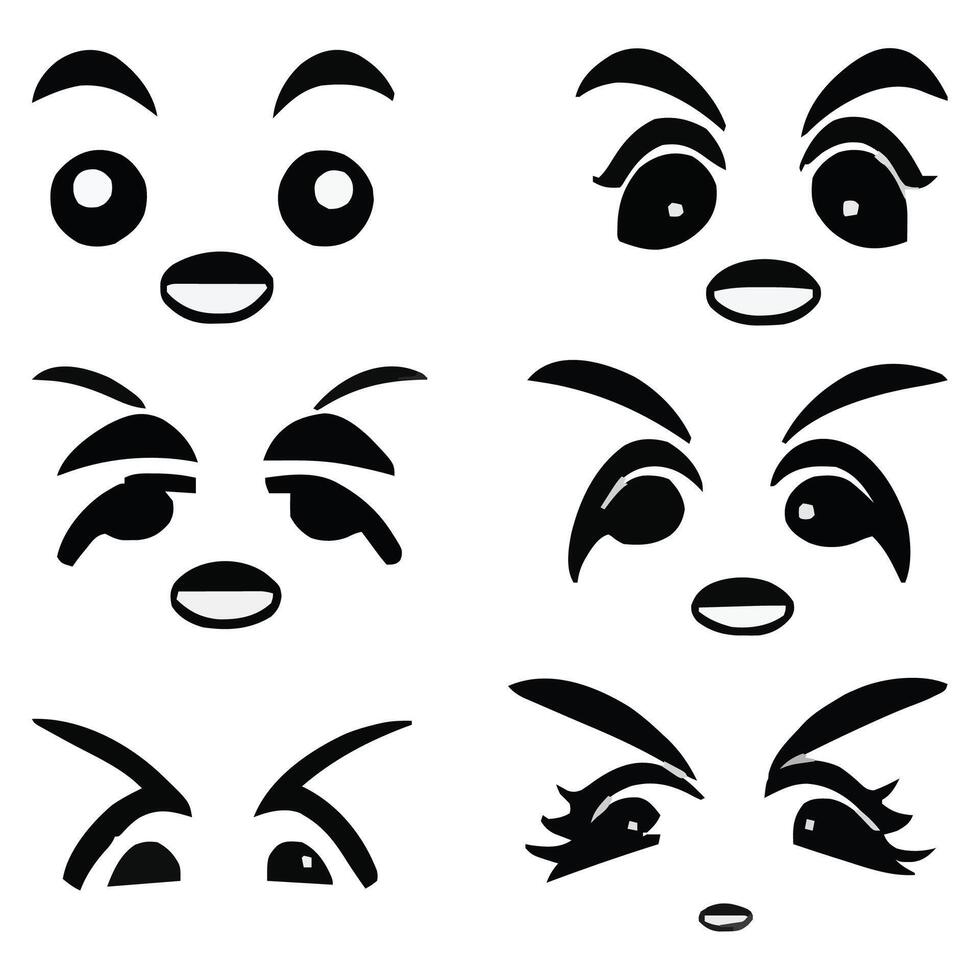 ensemble de différent yeux expressions vecteur