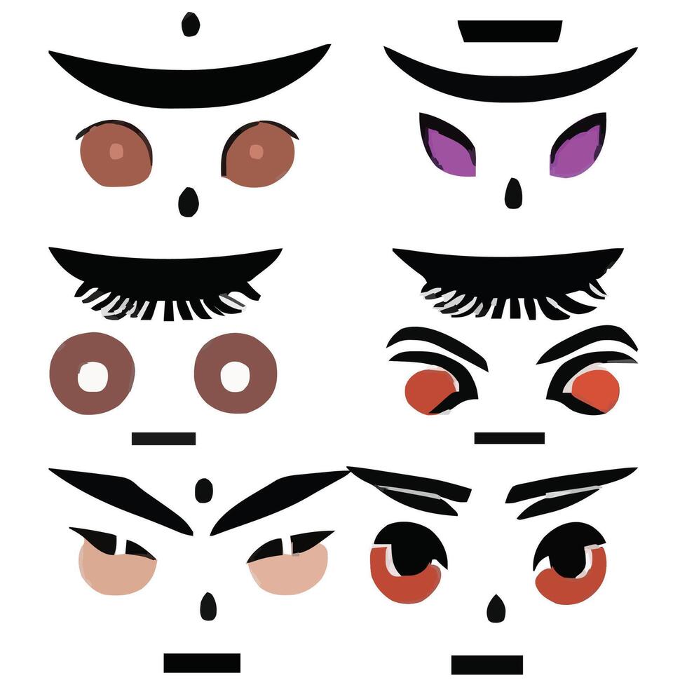 ensemble de différent yeux expressions vecteur