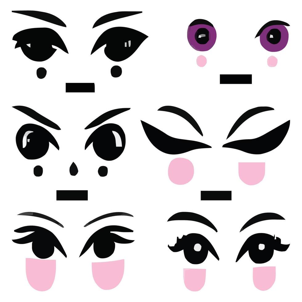 ensemble de différent yeux expressions vecteur