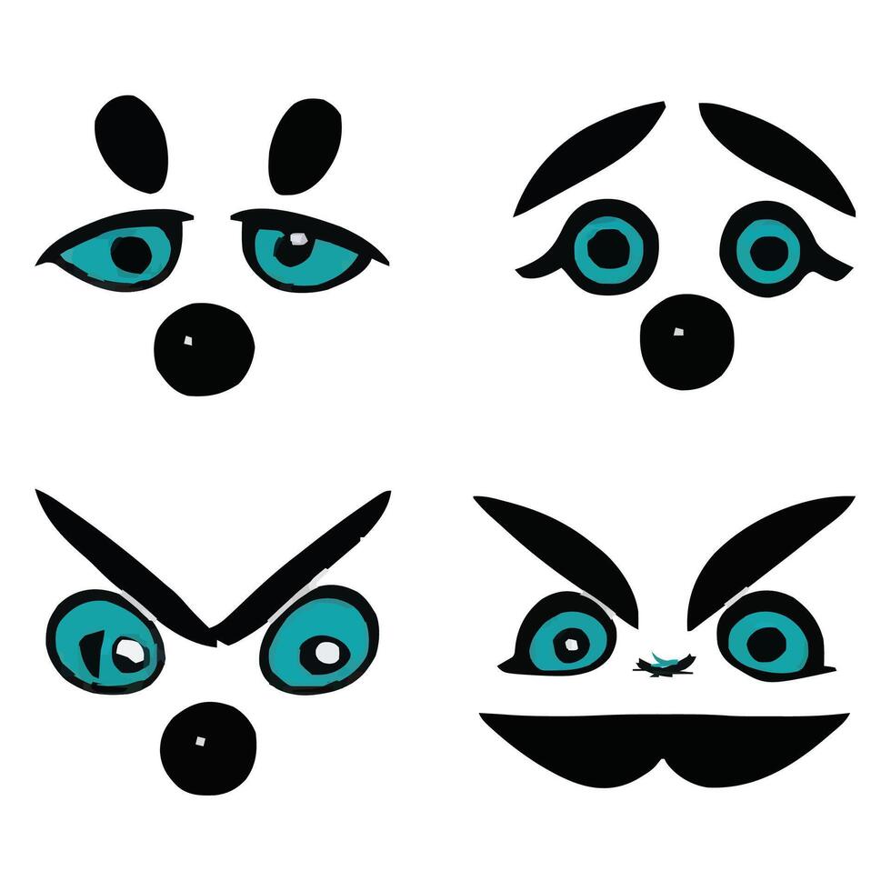 ensemble de différent yeux expressions vecteur