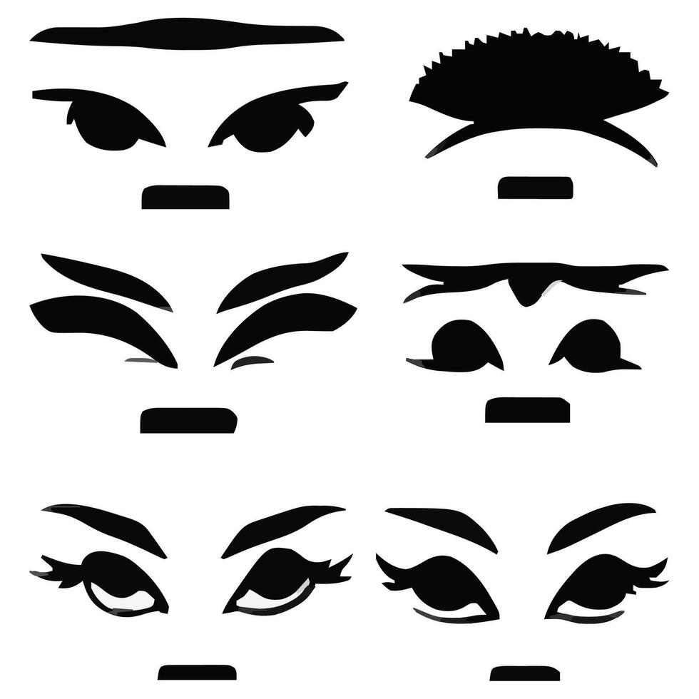 ensemble de différent yeux expressions vecteur