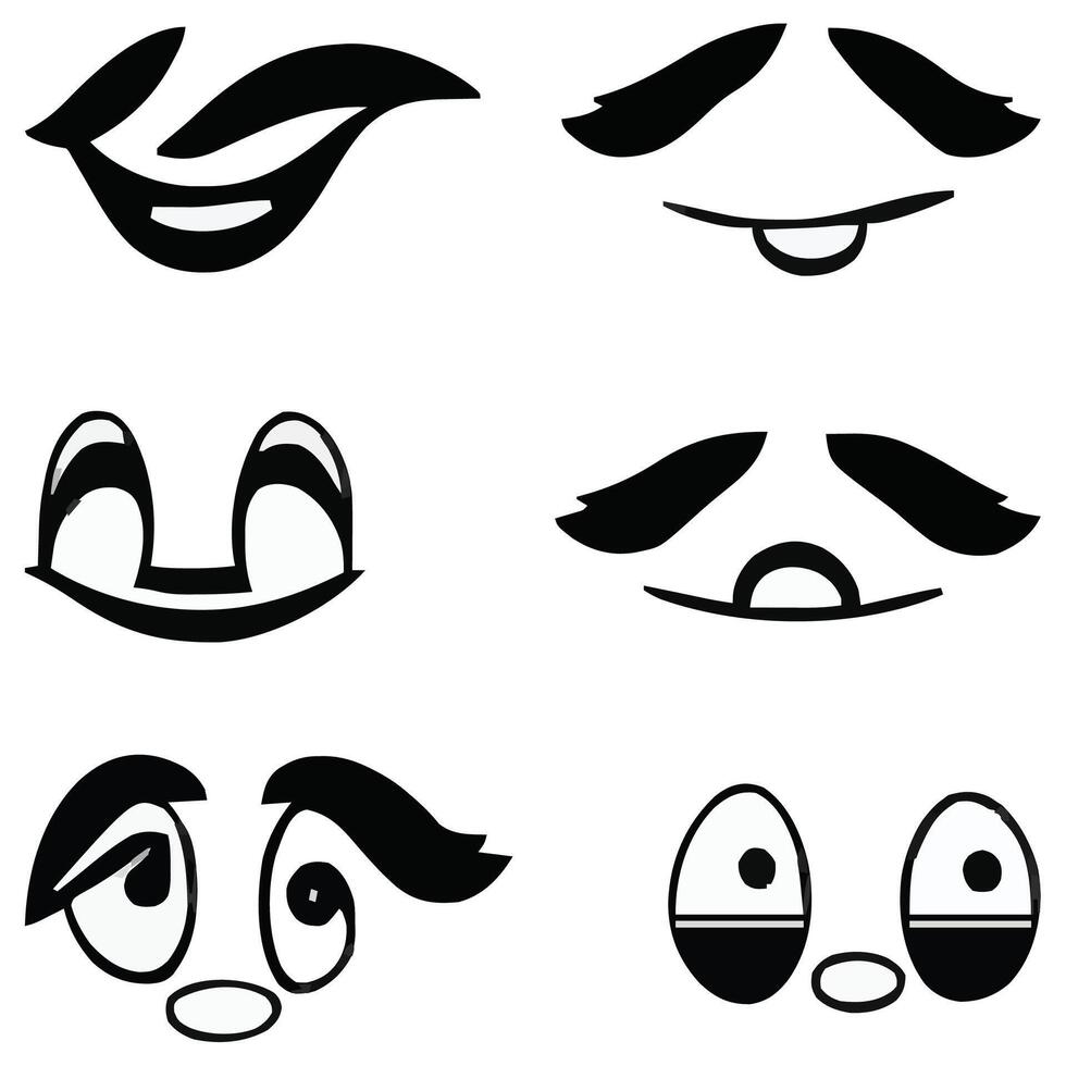 ensemble de différent yeux expressions vecteur