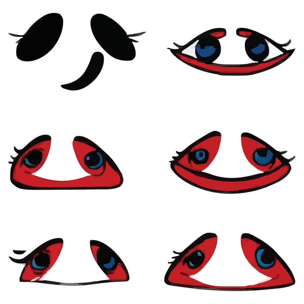 ensemble de différent yeux expressions vecteur