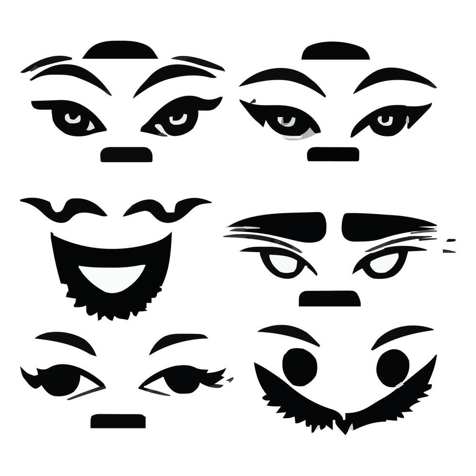 ensemble de différent yeux expressions vecteur