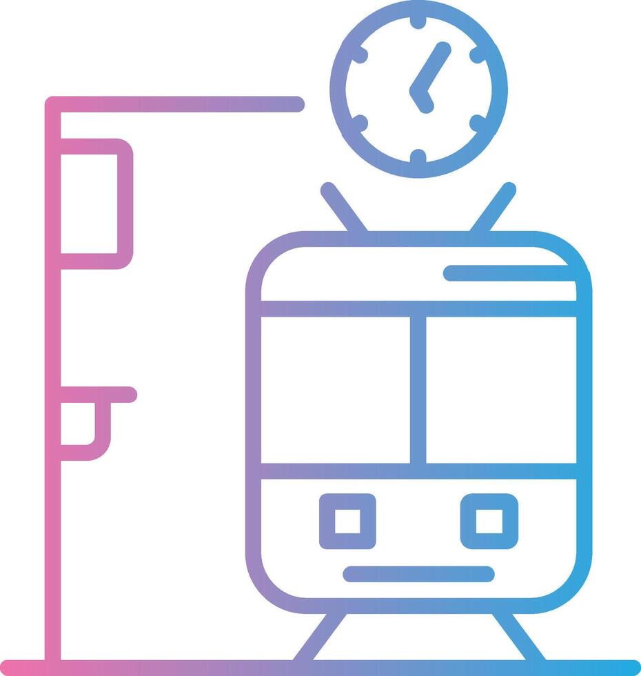 métro station ligne pente icône conception vecteur