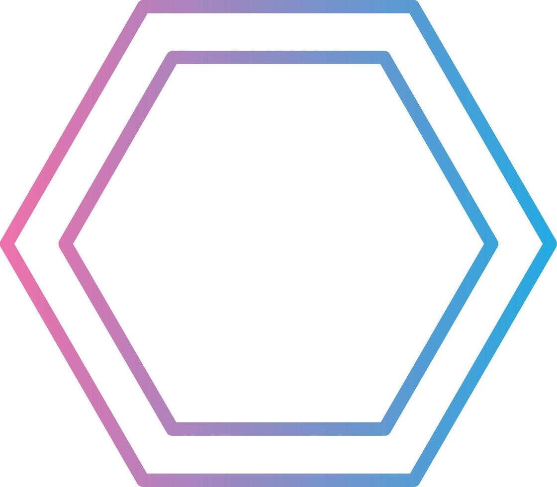 hexagone ligne pente icône conception vecteur