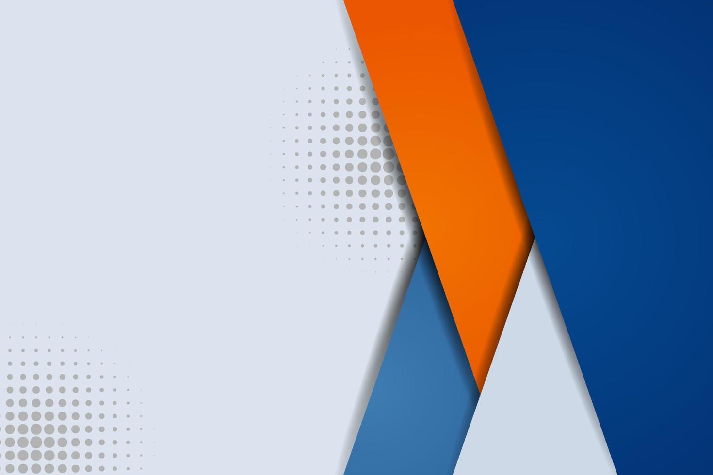 abstrait moderne minimaliste diagonale chevauchée bleu et orange vecteur