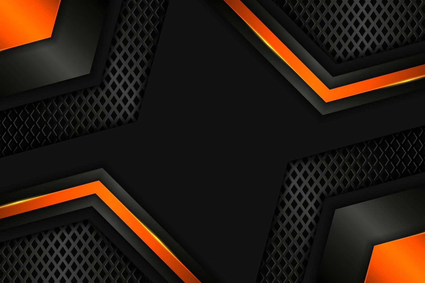 fond de jeu e-sport moderne réaliste orange brillant futuriste technologie premium hexagonale vecteur