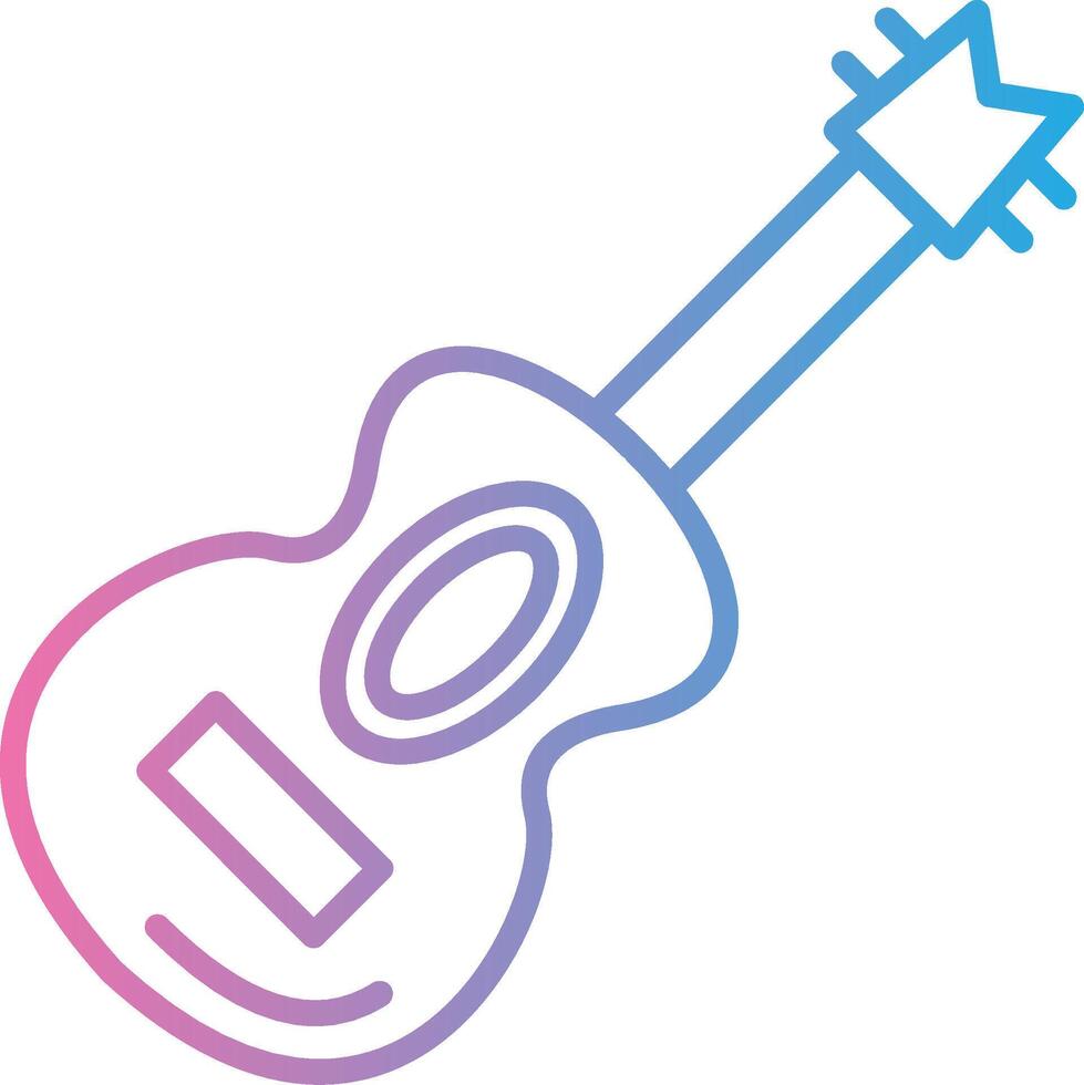 guitare ligne pente icône conception vecteur