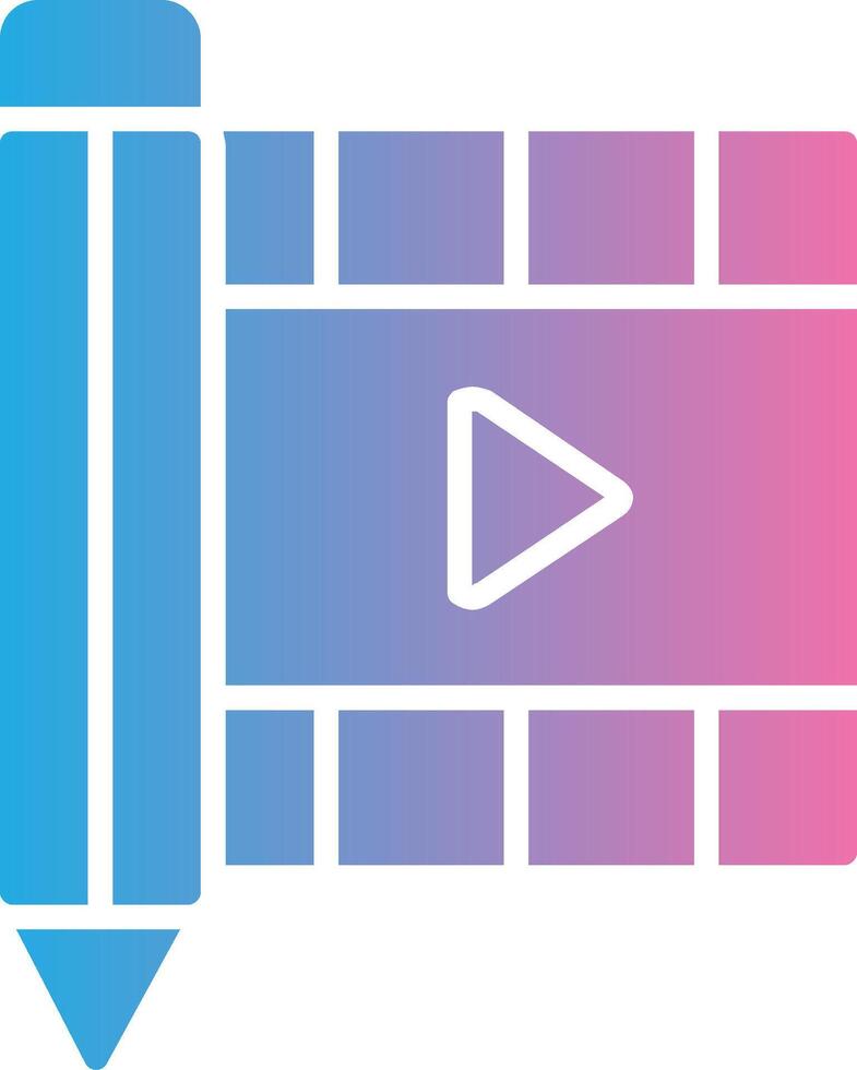 film édition glyphe pente icône conception vecteur