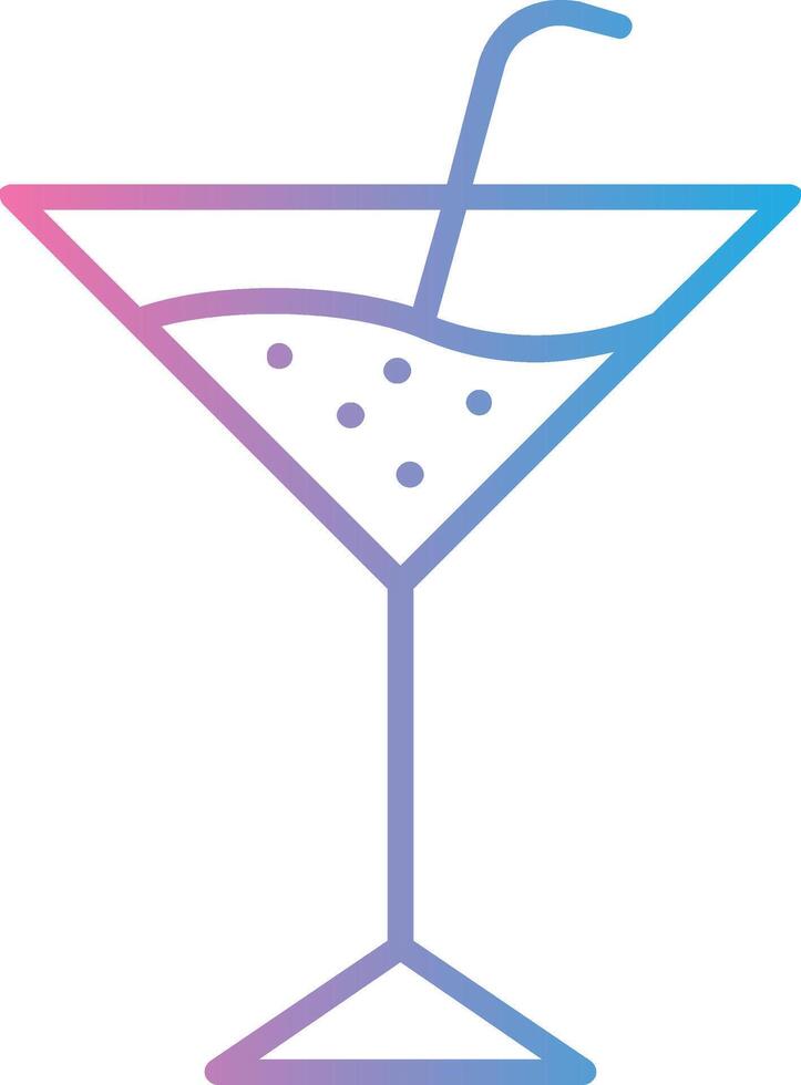 martini ligne pente icône conception vecteur