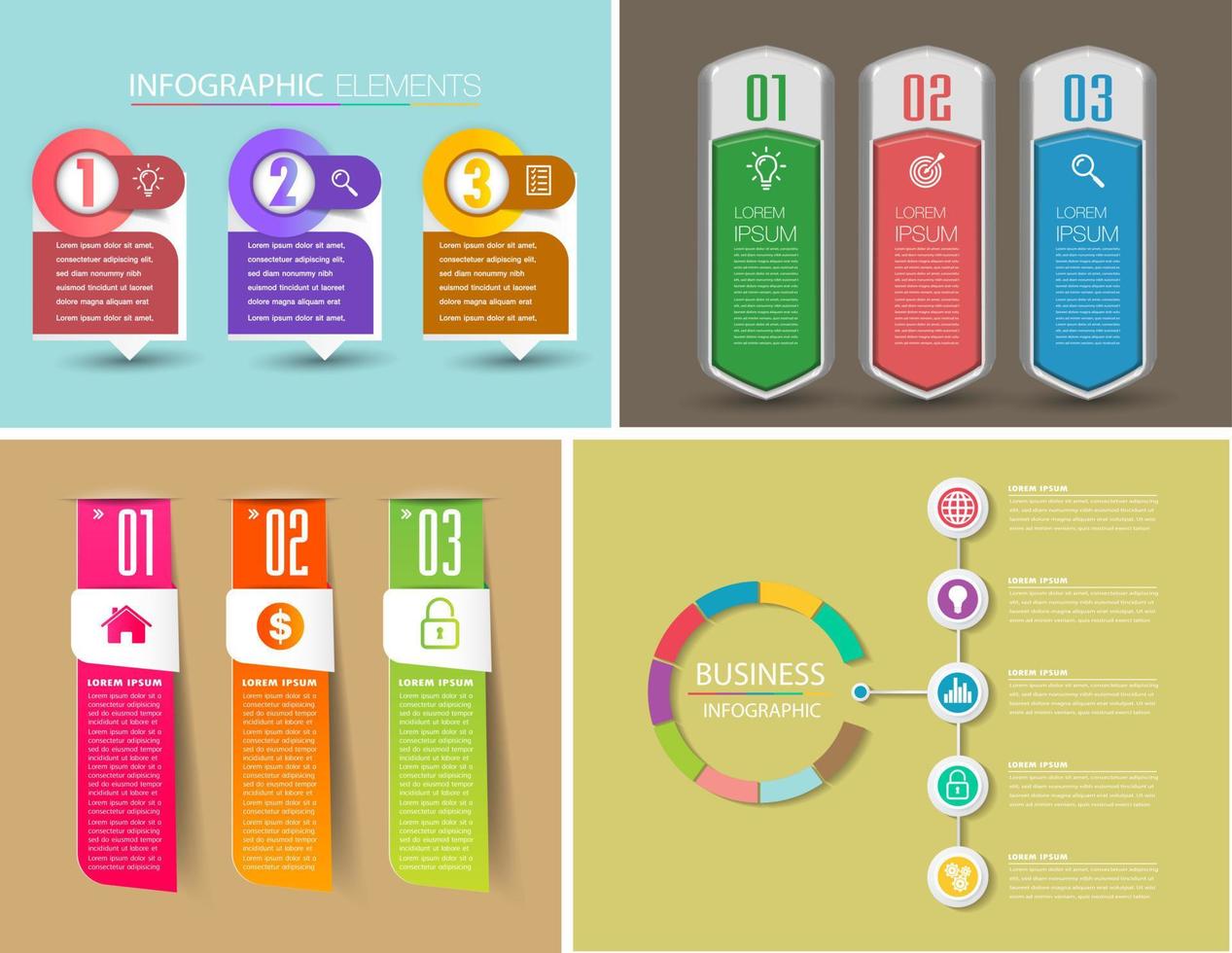 modèle de zone de texte moderne, bannière d'infographie vecteur