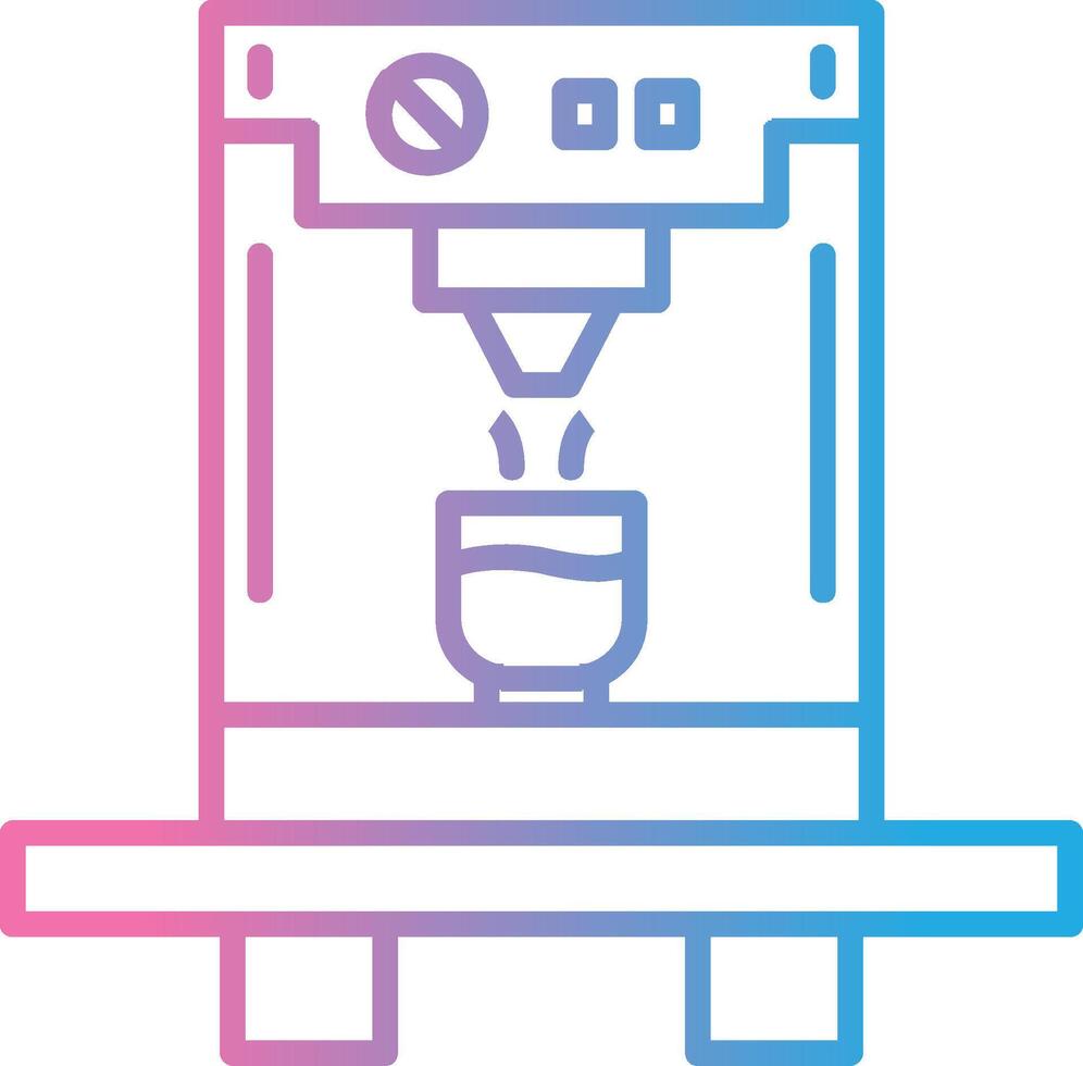 café machine ligne pente icône conception vecteur