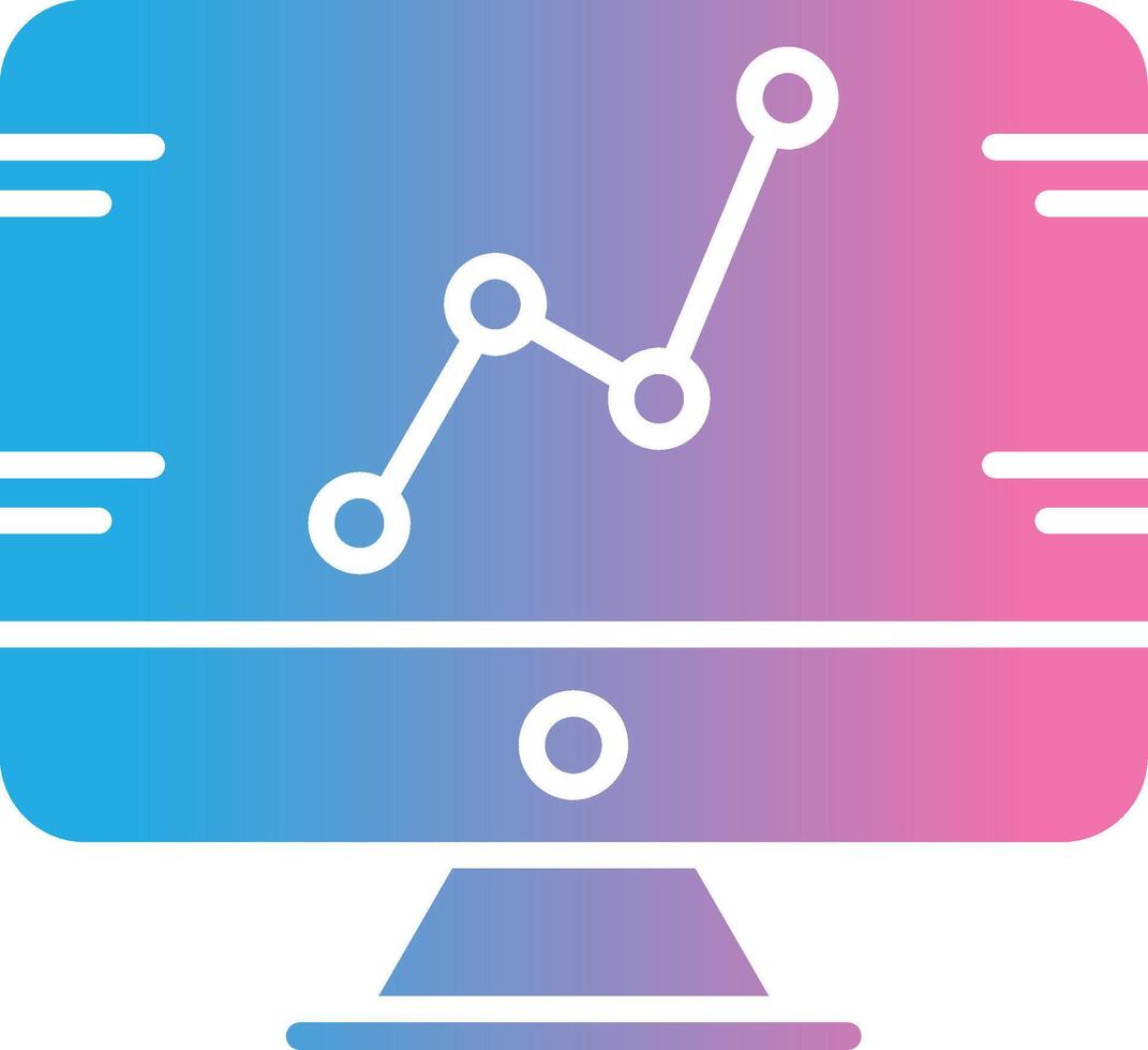 Statistiques glyphe pente icône conception vecteur