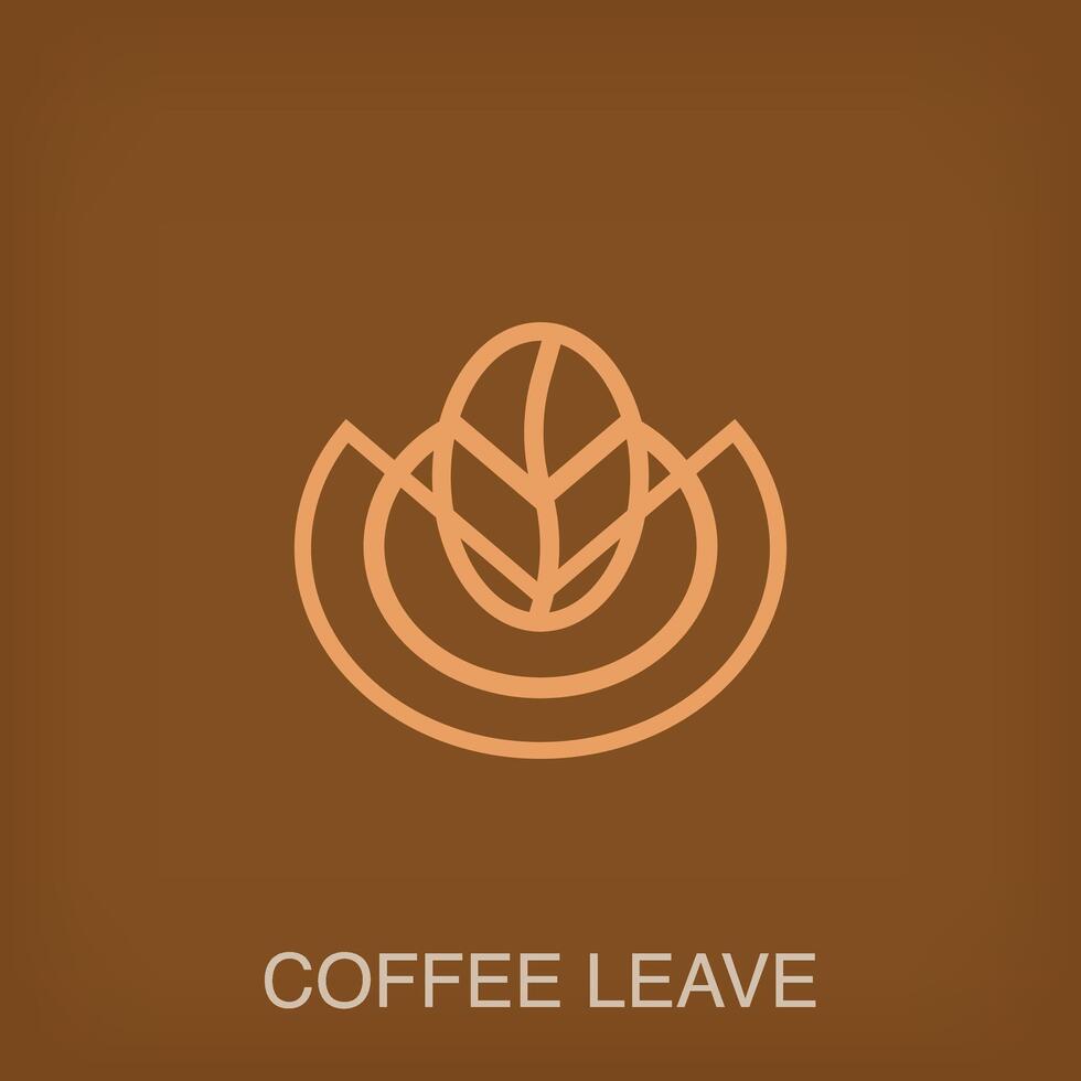 Créatif café boutique, haricot et feuille logo. uniquement conçu Couleur transitions. entreprise et café logo modèle vecteur