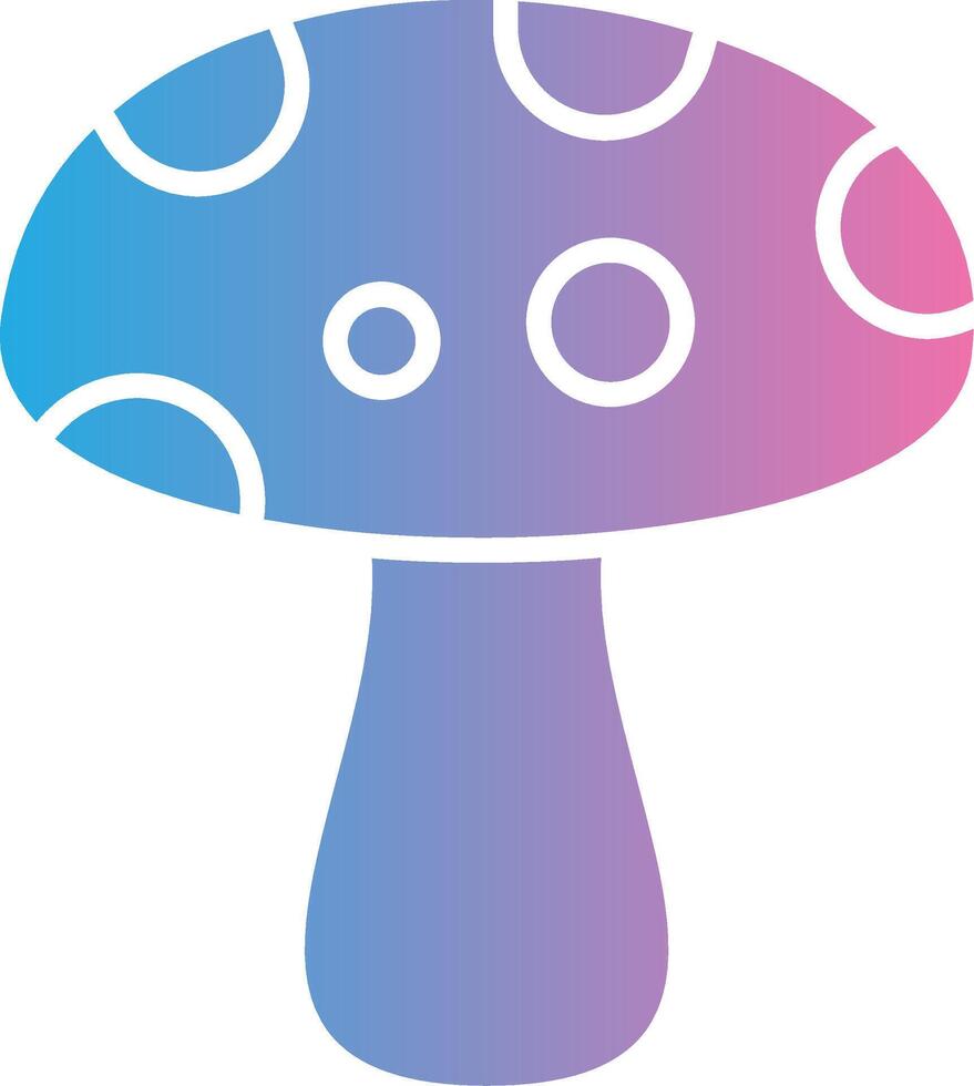 champignon glyphe pente icône conception vecteur