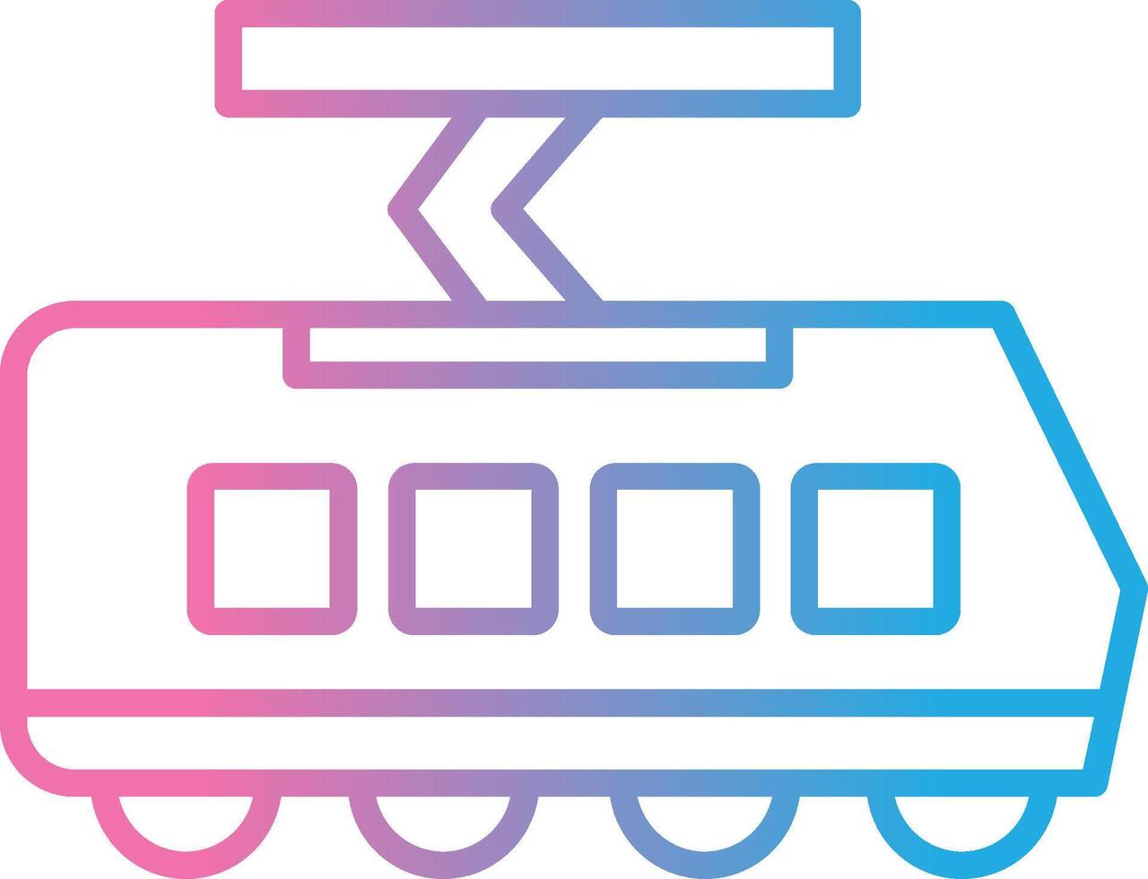 tram ligne pente icône conception vecteur