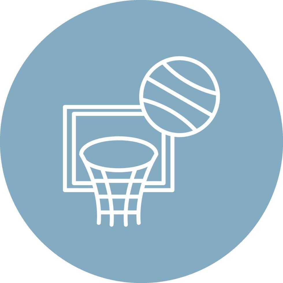 basketball ligne multi cercle icône vecteur