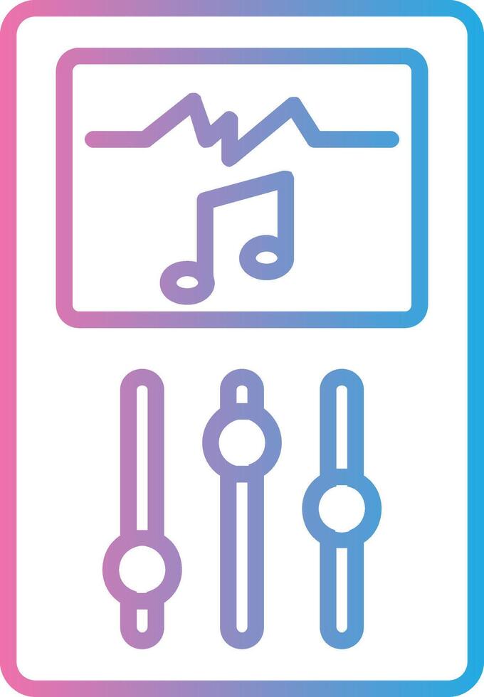 la musique joueur ligne pente icône conception vecteur