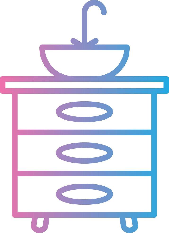 évier ligne pente icône conception vecteur