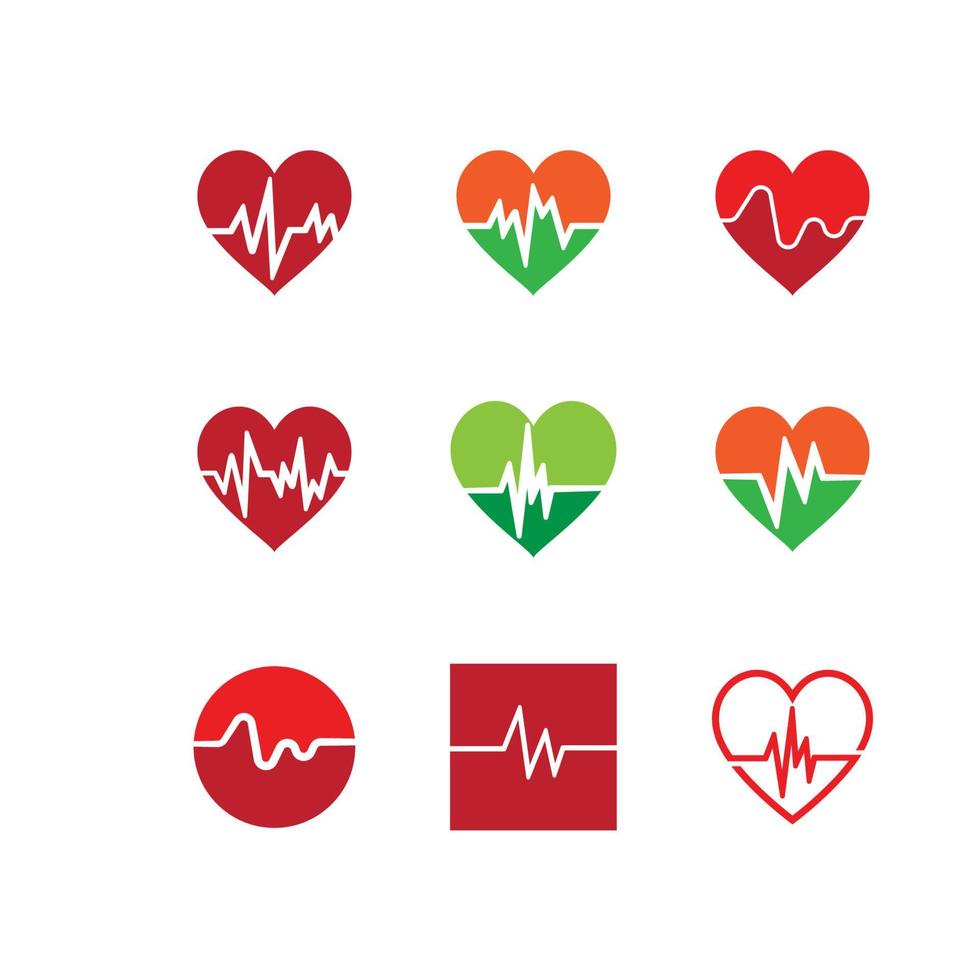 modèle de vecteur d'impulsion de pouls médical de santé de conception d'art