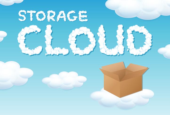 Concept de stockage en nuage vecteur