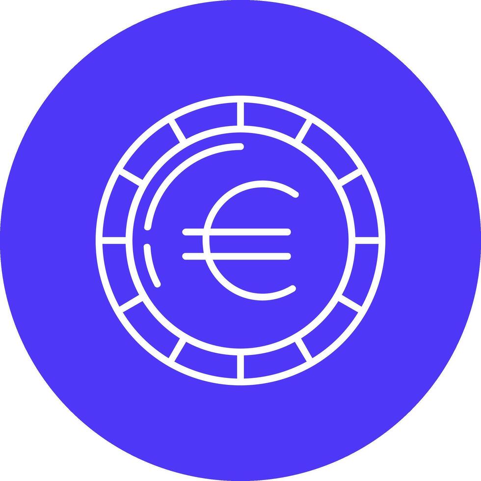 euro pièce de monnaie ligne multi cercle icône vecteur