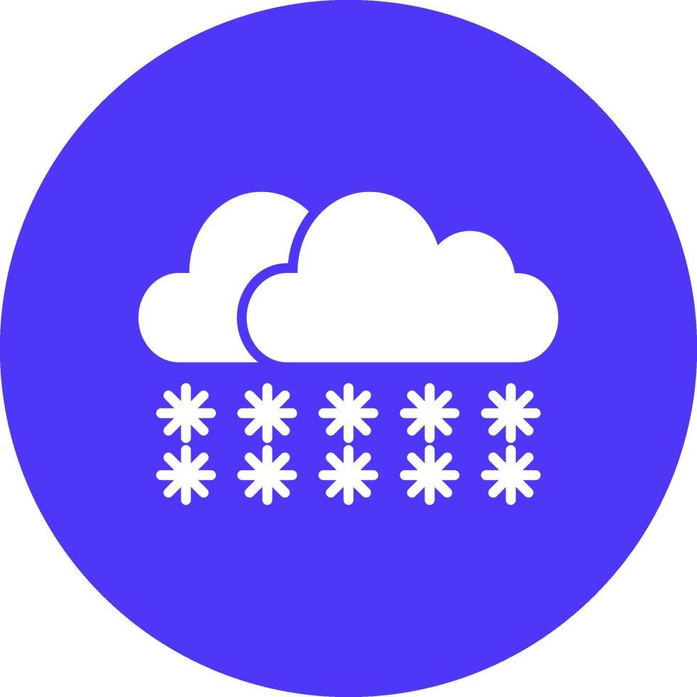 neige glyphe multi cercle icône vecteur