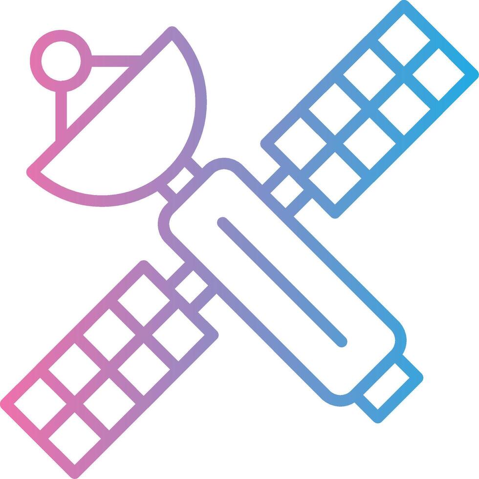 satellite ligne pente icône conception vecteur