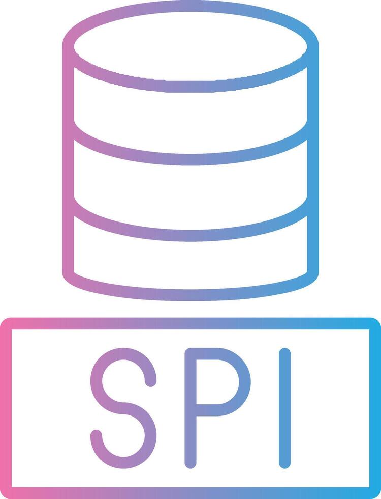 sql bases de données ligne pente icône conception vecteur