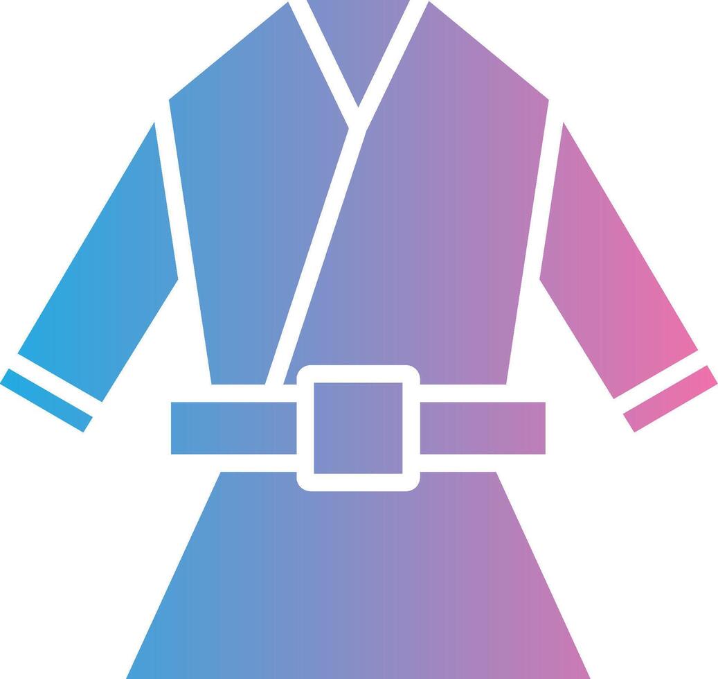 kimono glyphe pente icône conception vecteur