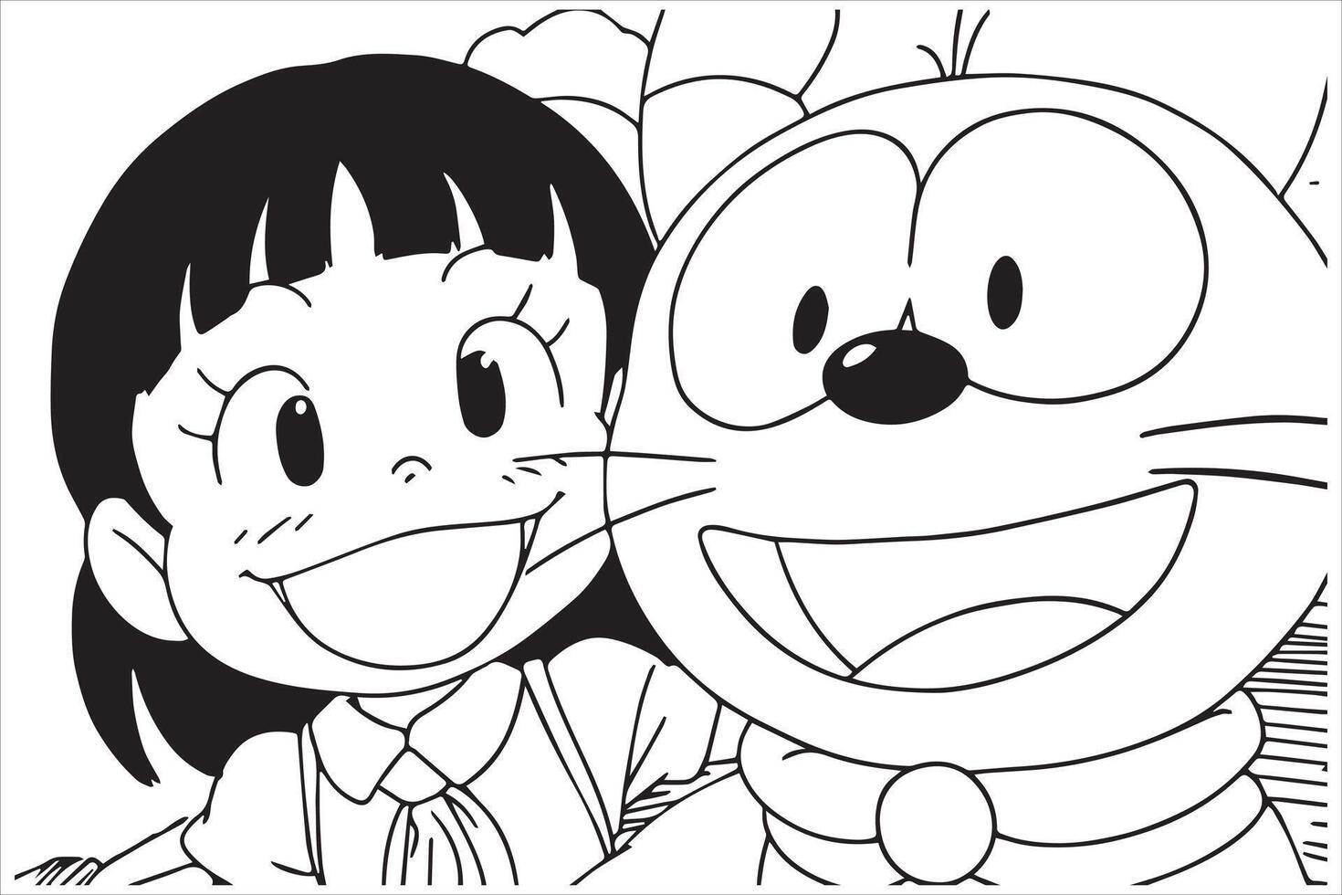 dessin nobita nobi doraemon gratuit conception vecteur